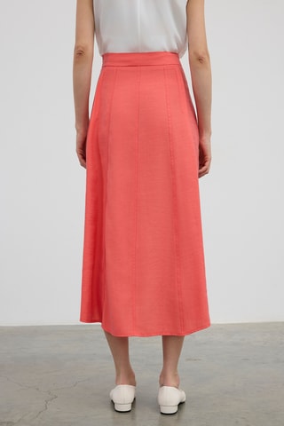 Jupe midi - Corail