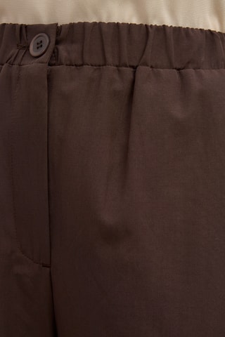 Pantalon taille haute - Marron
