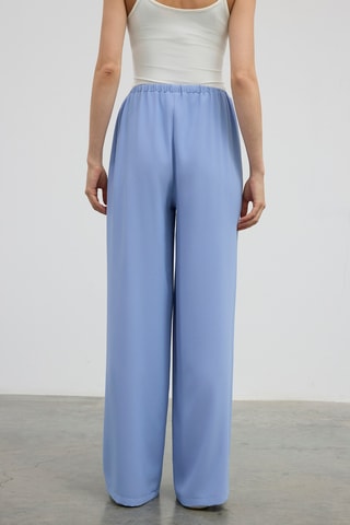 Pantalon taille haute - Bleu