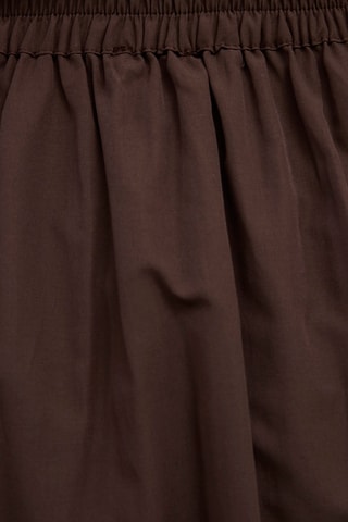 Jupe midi taille haute - Marron