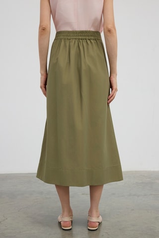 Jupe midi - Kaki