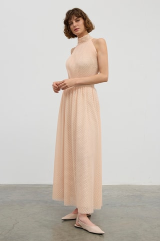 Jupe longue taille haute - Rose