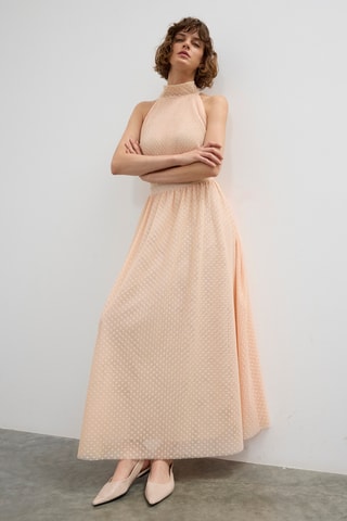 Jupe longue taille haute - Rose