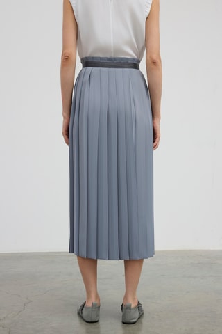 Jupe plissée taille haute - Anthracite