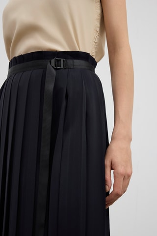 Jupe plissée taille haute - Noir