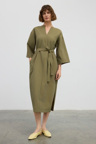 Robe midi - Kaki