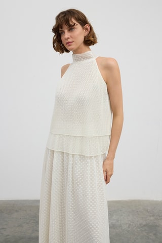 Top en dentelle - Ecru