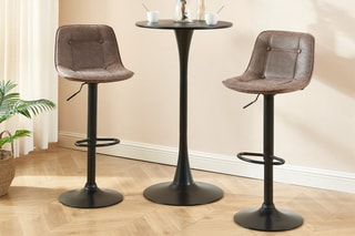 2 tabourets Tom - Marron et noir