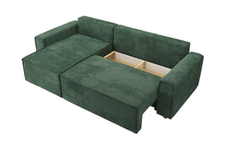 Canapé d'angle réversible convertible Mira - 
Vert