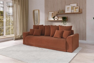Canapé droit convertible Nova - Terracotta