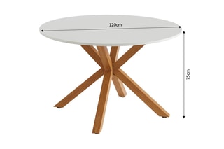 Table Harry - Blanc et naturel