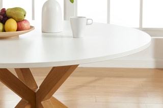Table Harry - Blanc et naturel