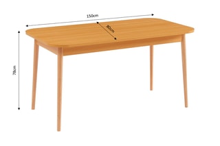 Table Macaron - 
Imitation bois
