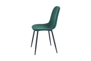 4 chaises Lena - Vert et noir