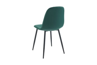 4 chaises Lena - Vert et noir