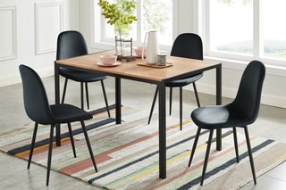 4 chaises Lena - 
Noir