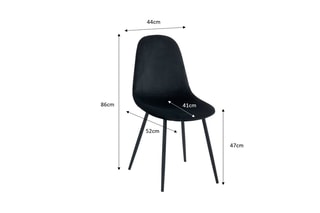 4 chaises Lena - 
Noir