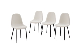 4 chaises Lena - 
Ecru