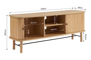 Meuble TV 2 portes Ernest - Naturel