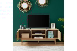 Meuble TV 2 portes Amana - Imitation bois