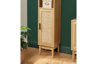 Colonne de salle de bain 1 porte Amana - Imitation bois