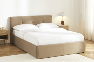 Lit-coffre avec sommier en bois Seguro - Couchage 140 x 190 cm