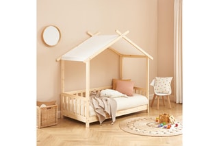 Lit enfant tente Tiny - Blanc et naturel