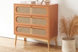 Commode 3 tiroirs Sixtine - Naturel et terracotta