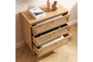 Commode 3 tiroirs Ines - 80 x 85 x 40 cm
