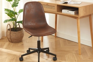 Chaise de bureau Lena - Marron et noir
