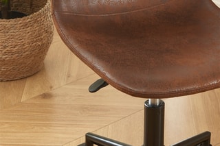 Chaise de bureau Lena - Marron et noir
