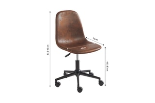 Chaise de bureau Lena - Marron et noir