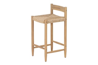 2 tabourets de bar en acacia Teva - 41,5 x 82 x 43 cm