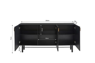 Buffet 3 portes Calista - Noir