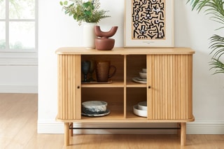 Buffet 2 portes Ernest - Naturel et noir