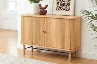 Buffet 2 portes Ernest - Naturel et noir