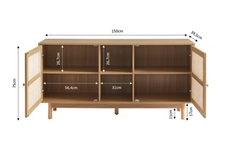 Buffet 2 portes Helena - Naturel