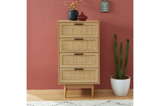 Chiffonnier 4 tiroirs Amana - Imitation bois