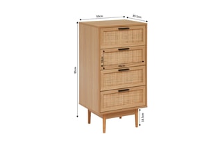 Chiffonnier 4 tiroirs Amana - Imitation bois