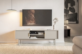 Meuble TV 2 abattants Jona - 154 x 53,5 x 39 cm