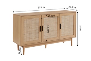 Buffet 3 portes Amana - 130 x 75 x 39,5 cm