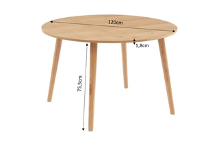 Table à manger extensible Oracle -  120/160 x 75 x 120 cm
