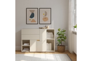Bibliothèque 5 portes Inga - 120 x 85 x 42 cm
