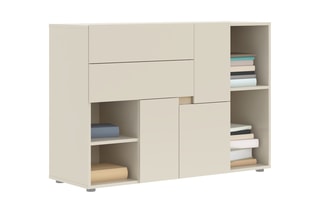 Bibliothèque 5 portes Inga - 120 x 85 x 42 cm