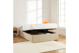 Lit-coffre en bois avec sommier Marcy - Couchage 140 x 190 cm 