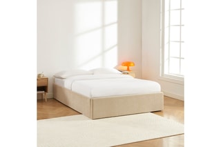 Lit-coffre en bois avec sommier Marcy - Couchage 140 x 190 cm 