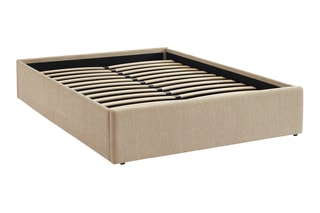 Lit-coffre en bois avec sommier Marcy - Couchage 140 x 190 cm 