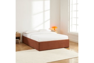 Lit-coffre en bois avec sommier Marcy - Couchage 140 x 190 cm 