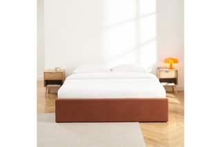 Lit-coffre en bois avec sommier Marcy - Couchage 160 x 190 cm