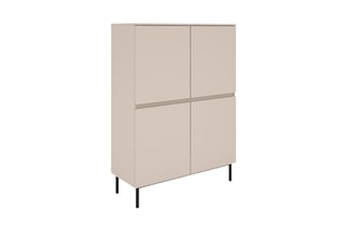 Buffet 4 portes Arni - Beige - 100 x 135,5 x 40 cm